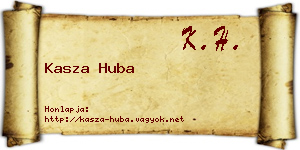 Kasza Huba névjegykártya